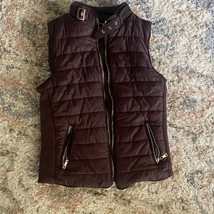 Girls Quilted Brown Vest